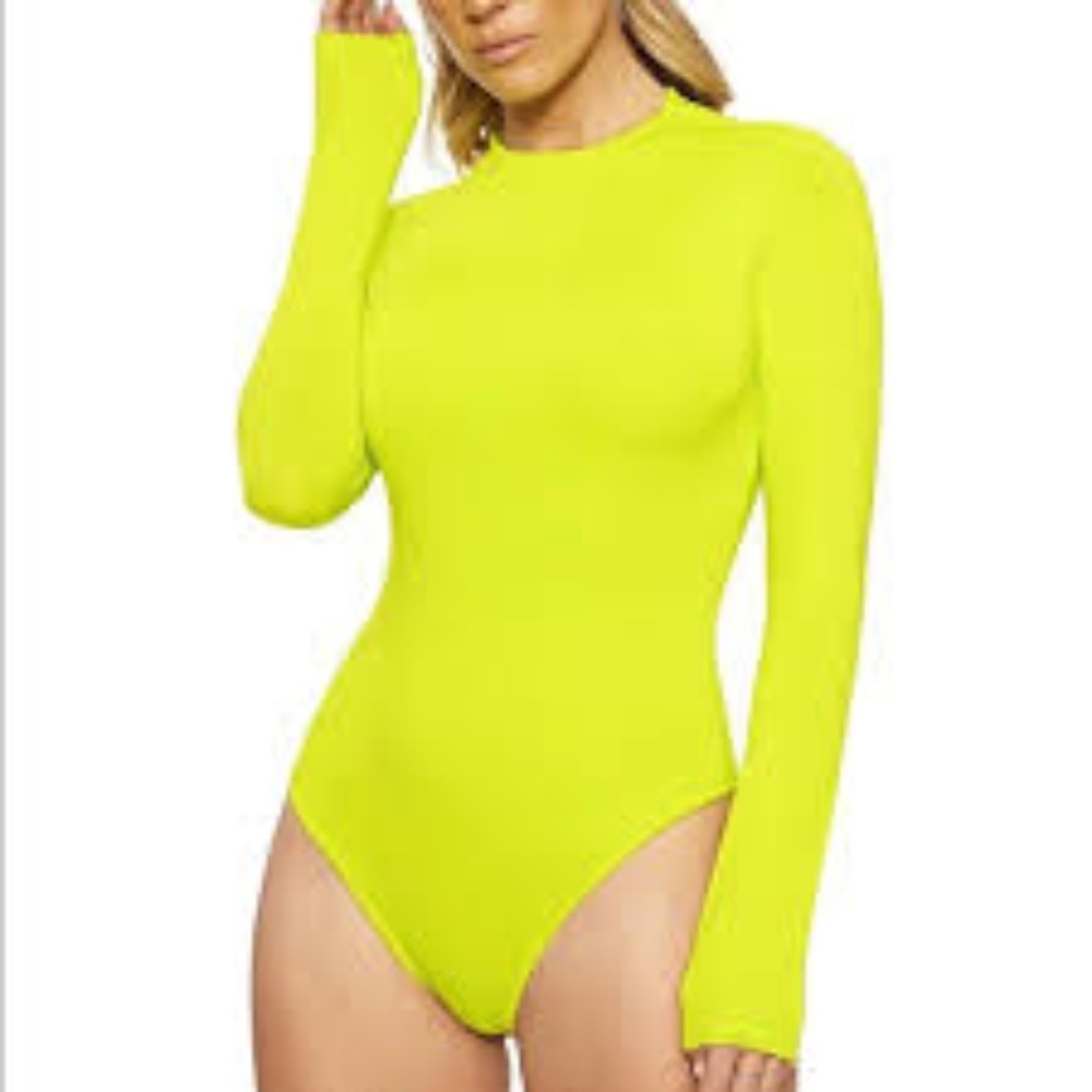 Naked Wardrobe Bodysuit - Lime (L)